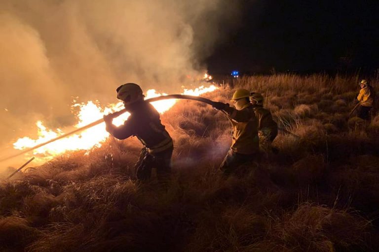 Incendio en  Estación La Zanja