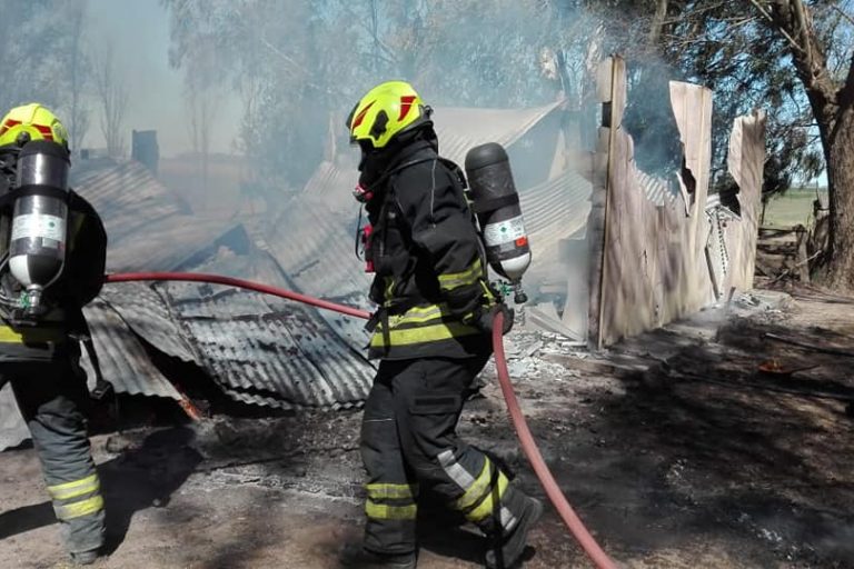 Incendio en vivienda de zona rural