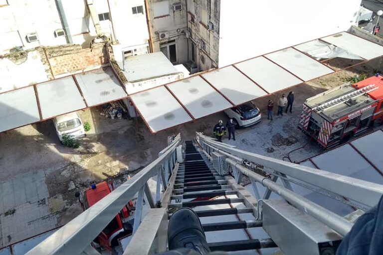 Incendio en edificio céntrico